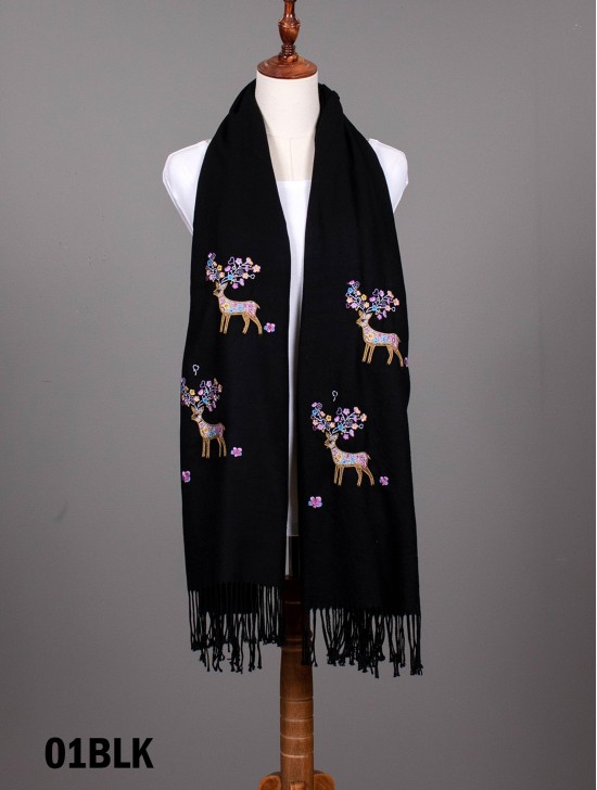 Premium Rainbow Reindeer Scarf